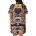 thumbnail image 3 of Lsque Pug dog Yoga Women's Short-Sleeved Pajama Set - 2 Piece Soft and Lightweight Sleepwear Set-3X-Large, 3 of 9