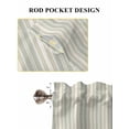 thumbnail image 6 of Light Green Lines Living Room Curtains 2 Panel, Retro Minimalist Stripes Pattern Cafe Window Treatment, Farmhouse Bedroom Bathroom Kitchen Curtains Drapes 104"x54", 6 of 6