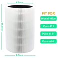 thumbnail image 2 of 2pcs Replacement Filter For Blueair Pure 411,411+ & Mini Air Purifier, 2 of 5