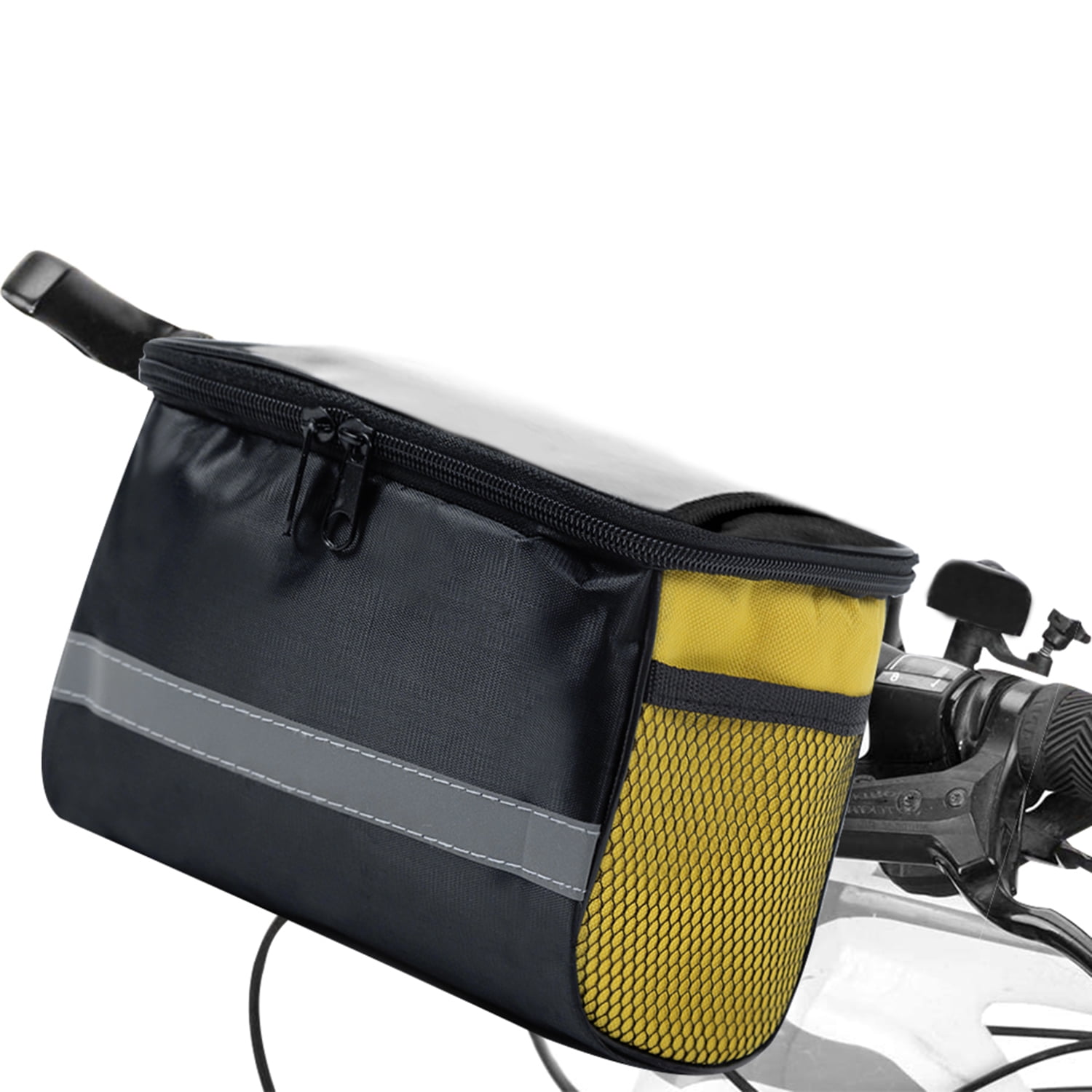 Bicycle Handlebar Bag Front Bag Large Capacity Reflective Side Net