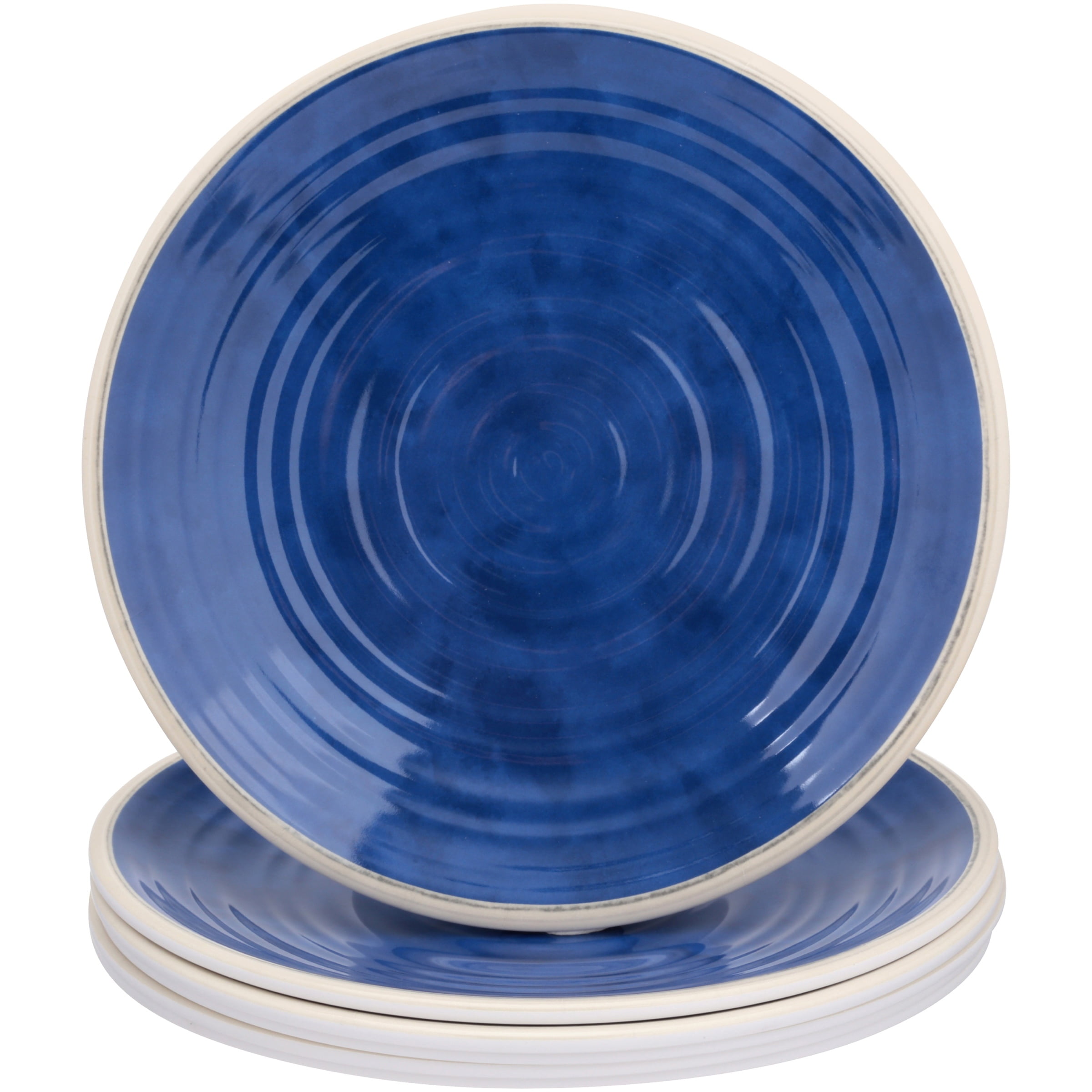 Better Homes & Gardens Blue Melamine Dinner Plates, Set of 6