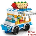 thumbnail image 5 of DIY Architecture Ice Cream Car Store Street View Food Building Blocks Kit Girls Bricks Classic Movie Model Kid Toys For Children, 5 of 9