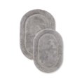 thumbnail image 1 of Superior BATHRUG-OV2PC-SV Cotton Oval Bath Rug Set - Silver, 2 Pieces, 1 of 1
