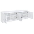 thumbnail image 3 of Laughlin 4-door Engineered Wood 78-inch TV Stand White, 3 of 12