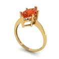 thumbnail image 2 of Clara Pucci 14K Yellow Gold 2.5ct Red Solitaire Ring for Women, 2 of 7