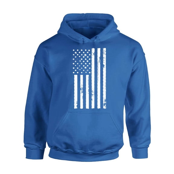 Awkward Styles Unisex USA Flag Patriotic Graphic Hoodie Tops White Independence Day 4th of July