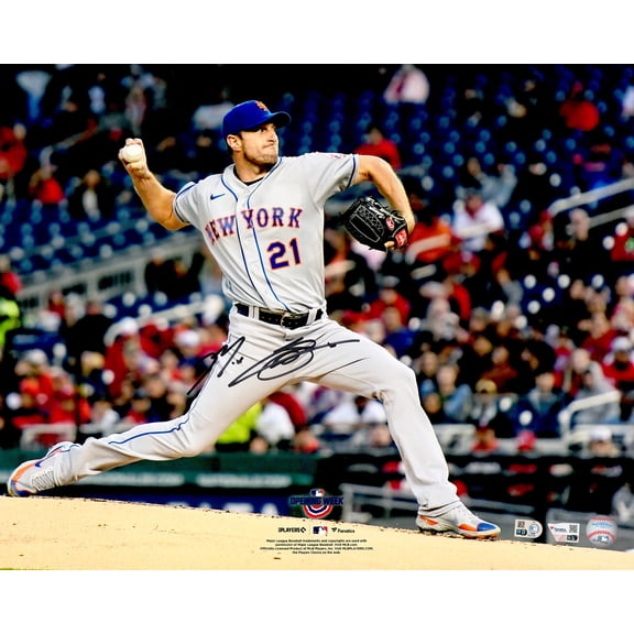 Max Scherzer Autographed 16x20 Photo New York Mets Fanatics & MLB Holo 233354