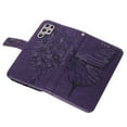 thumbnail image 6 of SaniMore Case for Samsung Galaxy S24 Ultra, PU Leather Skin with Luxury Embossed Butterfly [Wrist Strap & Card Slots & Flip Kickstand] ull-body Shockproof Business Wallet Cover, Purple, 6 of 10