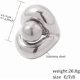 thumbnail image 5 of Round Ball Chunky Gold Ring for Women Layered Statement Ring Exaggerated Oval Thick Dome Finger Band Geometric Stackable Rings Comfort Fit, 5 of 10
