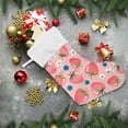 thumbnail image 7 of SKYSONIC Strawberry Christmas Stocking Personalized Large Candy Stocking Hanging Gift Xmas Stockings Decoration for Family Holiday Party Ornaments Decor Fireplace, 7 of 7