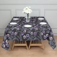 thumbnail image 3 of Skull Flower Halloween Pattern Square Tablecloth,Waterproof Square Table Cover,Wipeable Spillproof Washable Table Cover for Home Kitchen Party Decor 60"x60"(152x152cm), 3 of 6