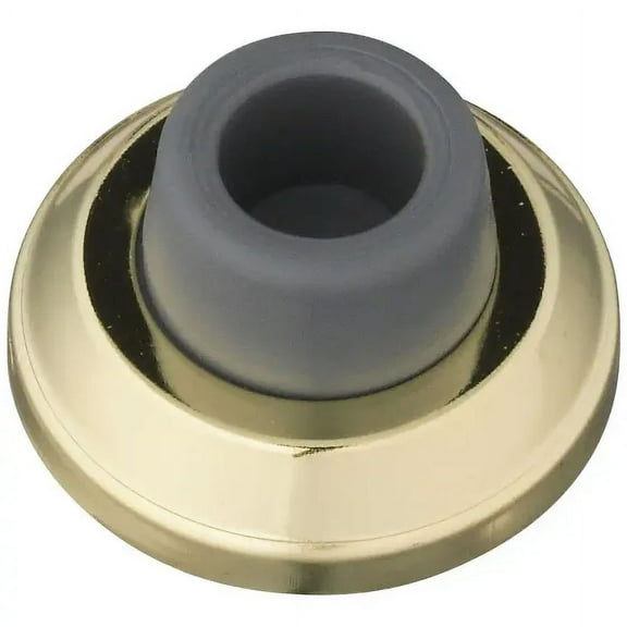 National Hardware S570-006 N236-003 Stanley Commercial Concave Wall Door Stop 2-1/2 Inch Bright Brass, Each