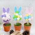 thumbnail image 5 of Easter Bunny Mini Planter, Easter Flower Pot Decor, Bunny Decorations for Home, Table Centerpiece with Plush Bunny Ear, Easter Basket Stuffers for Indoor or Outdoor Decor, Spring Easter Decorations, 5 of 5