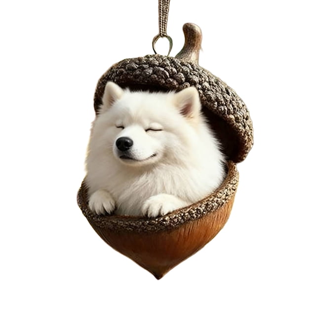 Adorno navideño de animales del bosque de 8 cm para árbol de Navidad | Colgante navideño de acrílico | Diseño natural y caprichoso | Decoración de temporada duradera | Regalo ideal para coronas,