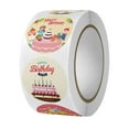 thumbnail image 5 of 500 Pcs Round Happy Birthday Stickers Roll Self Adhesive Birthday Party Decor Stickers Presents Gifts Sealing Stickers, 5 of 6