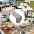 thumbnail image 4 of Leodye 1PCS Sheer Chiffon Table Runner Elegant Transparent Wedding/Birthday Long Table Decoration Drape -11.81x82.68in, 4 of 6
