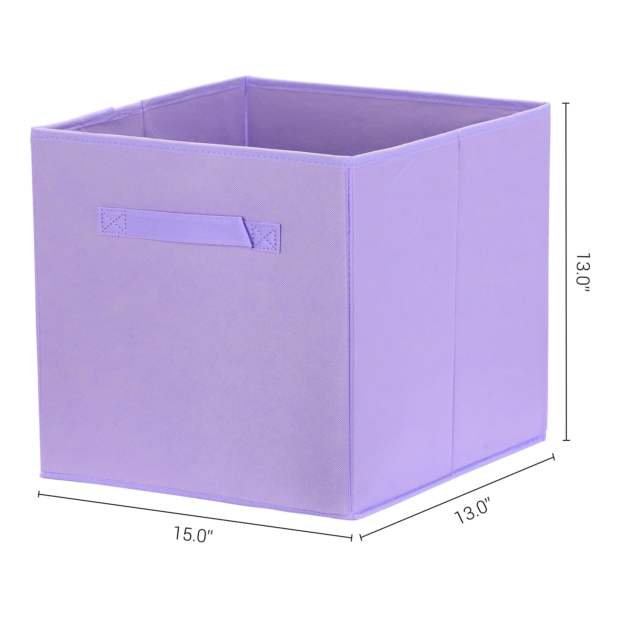 Unique Bargains Fabric Storage Cube Storage Bin Purple 15*13*13in