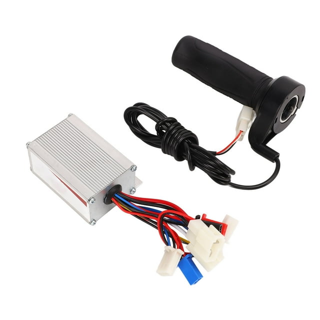 Brushed Speed Controller Kit, 12V 250W Aluminum Alloy Brushed Speed Controller Long Line Throttle Twist Grip Set For Electric Bike Tricycles Motorcycles