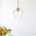 thumbnail image 2 of Living District Gene 8" Pendant Clear Shade In Satin Gold, 2 of 9