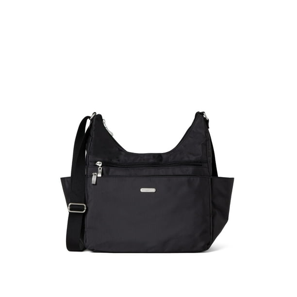 Bolso bandolera Baggallini Essential Hobo con RFID para mujer, color negro