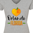thumbnail image 4 of Inktastic Orlando Florida Orange in Heart Women's V-Neck T-Shirt, 4 of 5