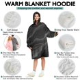 thumbnail image 5 of Black Gold Marble Pattern Wearable Oversized Blanket,Wearable Blanket Hoodie for Adults,Cozy Hooded Blankets with Super Pockets,Super Warm Fuzzy Pullover for Women & Men, 5 of 6