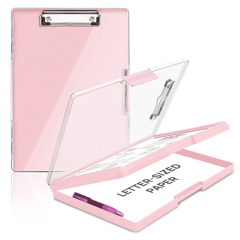 AGCAN Dry Erase Clipboard with Storage, Pink photo 1