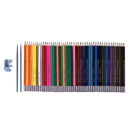 Colored Pencils Set Watercolor Pencils Kit With Portable Slot Case Sharpener Blending Brush for Adult Coloring Books Soluable Artist Student Drawing Sketching Crafting (Best Colored Pencils For Blending)