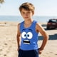 thumbnail image 1 of Camisolas de cuello redondo para niños pequeños y niños a la moda, lindas camisetas con estampado degradado, parte inferior suave sin mangas, camisetas para niñas, 1 of 6