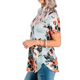 thumbnail image 3 of Nlife T-shirts à Manches Courtes et Col Rond Women Floral Print, 3 of 5