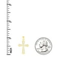 thumbnail image 2 of 10k Yellow Gold Unisex Cubic Zirconia Cubic-zirconia Cross Religious Charm Pendant Pendant Necklace for Men Women, 2 of 3
