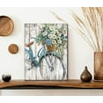thumbnail image 4 of Farmhouse bathroom wall decor canvas art blue Retro bike picture print flower artwork for bedroom dining living room(11''x15), 4 of 13