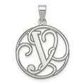 thumbnail image 1 of 925 Sterling Silver Dainty Letter Y Initial Name Monogram Necklace Charm Pendant, 1 of 6