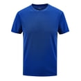 thumbnail image 2 of Mfakffe Mens T-shirts Crew Neck Mesh Short Sleeve Tee Quick Dry Solid Color Athletic Top for Outdoor Running Hiking Training, 2 of 4