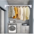thumbnail image 2 of Bxaolu No Drilling Closet Rod, Adjustable White Closet Rod, 19.76-31.5 Inches Heavy-Duty Closet Tension Rods for Hanging Clothes for Wardrobes, Closet, Laundry & Bathroom, 2 of 9