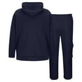thumbnail image 3 of Wutalume Men's Zippered Sweatshirt Jacket Suit with USA Design, Casual Sports Set for Men, Solid Color Hoodie and Pants for Everyday and Athletic Wear,Navy S, 3 of 3