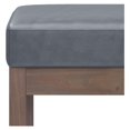 thumbnail image 6 of TiaGOC Milltown 27 Inch Wide Contemporary Rectangle Footstool Ottoman Bench in Stone Grey Vegan Faux Leather, For the Living Room and Bedroom, 6 of 8