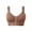 Brown, variant on Women's Post Surgery Compression Bras Front Closure Mastectomy Bra with Adjustable Straps Wirefree Beige for Size XXS