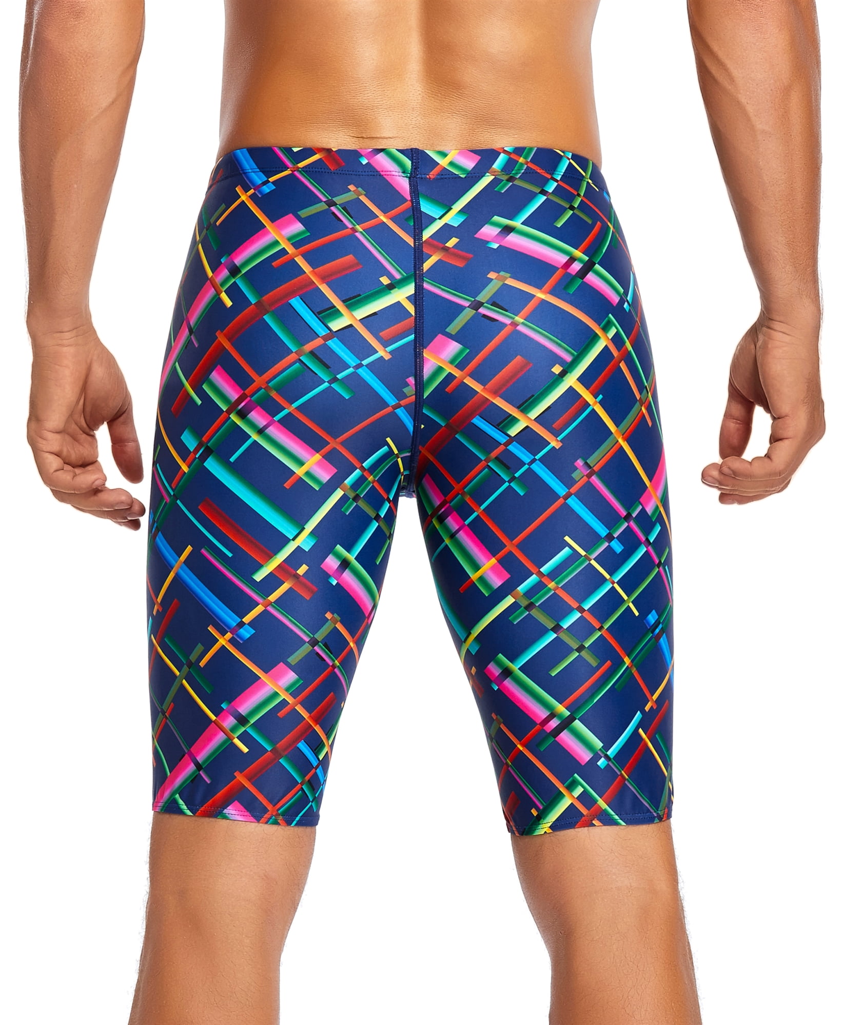 Adoretex Boy's/Men's Printed Cross Puzzle Swim Jammer (MJ017) - Navy Combo - 28
