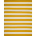 thumbnail image 2 of SAFAVIEH Montauk Saranna Striped Cotton Area Rug, Yellow/Ivory, 6' x 9', 2 of 8