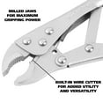 thumbnail image 3 of GreatNeck Curved Jaw Locking Pliers, Steel, 7 inch, 3 of 10