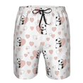 thumbnail image 4 of Naloa Heart Panda Men's Beach Shorts, Surfing shorts, Swim trunks, Quick Dry Swim Trunks for Surfing Beach Fun - Medium, 4 of 9