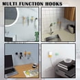 thumbnail image 4 of Silicone Toothbrush Holder, Multi-Function Utility Hook, Self Adhesive Shave Hook, Plug Cable Razor Holder Silicone Decoration Hooks Stick to Wall Door, for Hanging Bathroom Kitchen Home Office, 4 of 5
