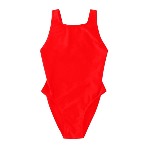 Lullu Girls One Piece Swimsuit Solid Quick-Dry Stretch Swimwear Bathing Suit, Sizes 3-12