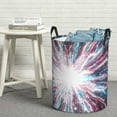 thumbnail image 6 of Fuzoiu Blue Swirl Fireworks Print Circular Hamper,Laundry Basket with Handle,Collapsible Laundry,Dirty Clothes Storage Basket,for Bedroom Bathroom Dorm Living Room-Medium, 6 of 6