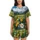 thumbnail image 1 of Fotbe Mountain Daisy Meadow Conjunto de Pijama Estampado para Mujer, 2 Piezas, Ropa de Dormir con Camiseta de Manga Corta y Shorts Suaves-Medium, 1 of 6