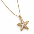 thumbnail image 6 of Green Jiss Exquisite Starfish Necklace – Gold-Plated Textured Starfish Pendant with Pavé Cubic Zirconia (CZ) on a Box Chain; A Perfect Summer Beach/Ocean-Themed Jewelry Gift for Her, 6 of 6