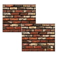 thumbnail image 1 of Leojiow 2Pcs Brick Wallpaper Peel And Stick Wallpaper Brick Self Adhesive Wallpaper Stick And Peel Removable Wallpaper Brick Wallpaper Red Brick Contact Paper One Size Red, 1 of 3
