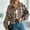 Coffee, variant on Sakmal Barn Jackets for Women 2025 Brown Flannel Fleece Jacket Fashion Women's Clothing XL