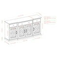 thumbnail image 5 of Miekor Furniture Classic Fretwork Detailed Glass-Door Sideboard - White BS7569, 5 of 5